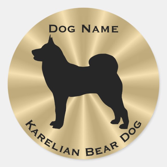 Finnish National Treasure Karelian Bear Dog Classic Round Sticker (Front)