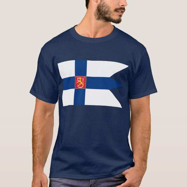 Finnish Naval Flag T-Shirt (Front)