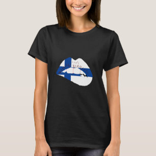 Finnish Pride Patriotic Finn Finland Lip Finnish R T-Shirt