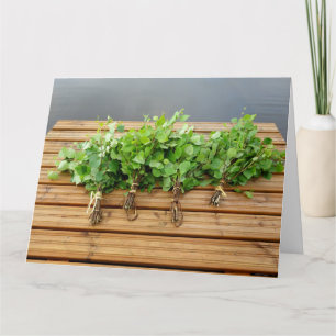 Finnish sauna theme greetings card