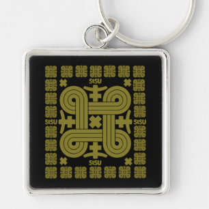 Finnish Sisu Art Keychain