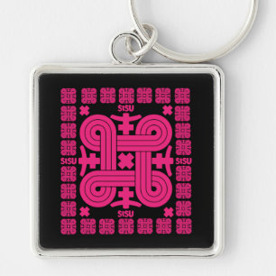 Finnish Sisu Art Keychain