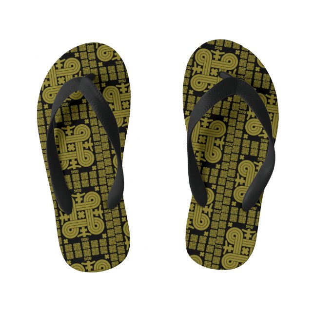 Finnish Sisu Art Kid's Flip Flops (Footbed)