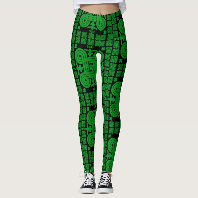 Finnish Sisu Art Leggings (Front)
