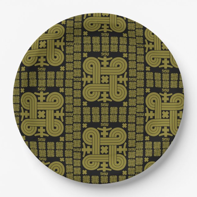 Finnish Sisu Art Paper Plate (Front)