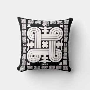 Finnish Sisu Art Throw Pillow