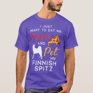 Finnish Spitz Dog Pizza Lover Owner Christmas Birt T-Shirt