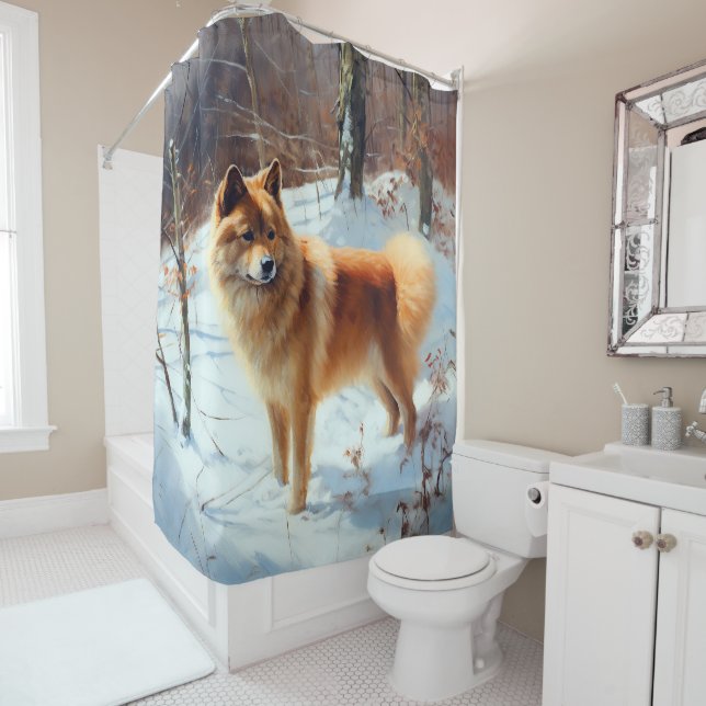 Finnish Spitz Let It Snow Christmas  (In Situ)