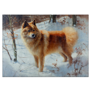 Finnish Spitz Let It Snow Christmas  Cutting Board