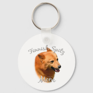 Finnish Spitz Mom 2 Keychain