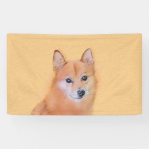 Finnish Spitz Painting - Cute Original Dog Art Banner