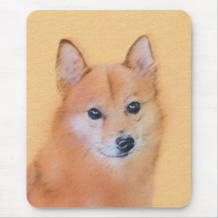 Finnish Spitz Painting - Cute Original Dog Art Mouse Pad