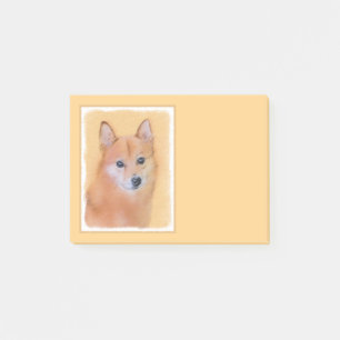 Finnish Spitz Painting - Cute Original Dog Art Post-it Notes