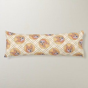 Finnish Spitz Painting Cute Original Pet Dog Art Body Pillow