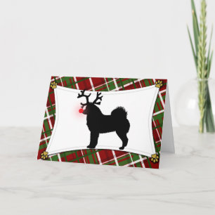 Finnish Spitz Reindeer Christmas Card
