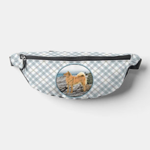 Finnish Spitz Seashore Painting Original Dog Art Fanny Pack