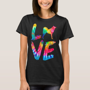 Finnish Spitz Tie Dye Love Dog Mom Dad T-Shirt
