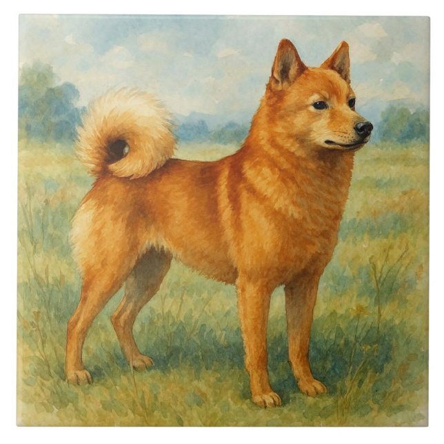Finnish Spitz Tile (Front)