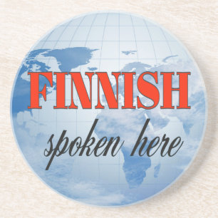 Finnish spoken here cloudy earth coaster
