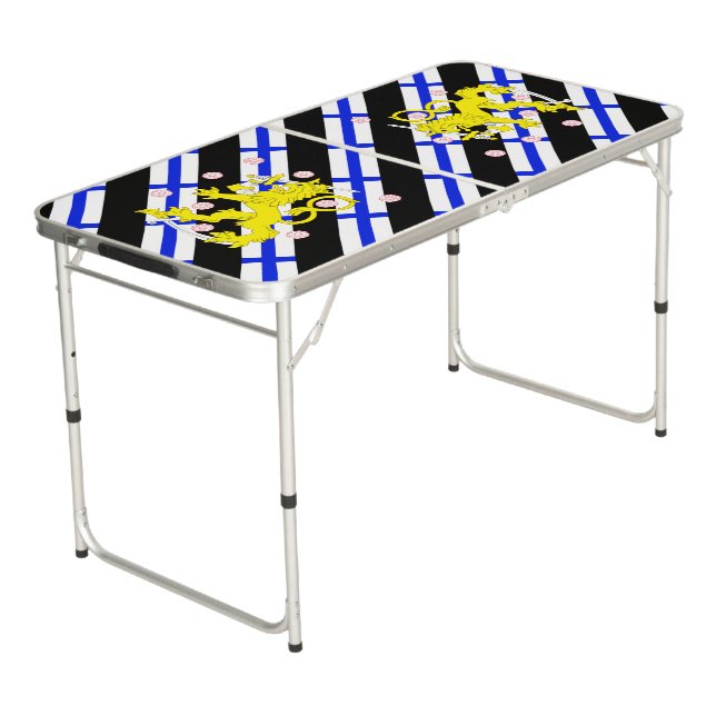 Finnish stripes flag beer pong table (Angled)