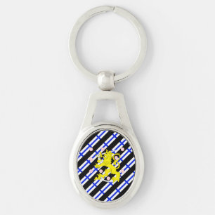 Finnish stripes flag keychain