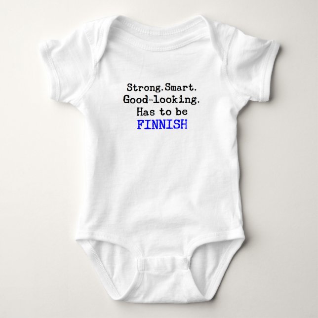 finnish strong baby bodysuit (Front)