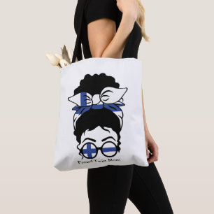 FInnish Twin Mom Sunglasses  Tote Bag