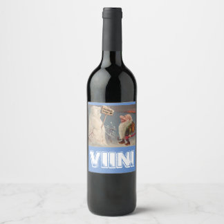 Finnish Wine Yooper Viini Upper Peninsula Snowman Wine Label