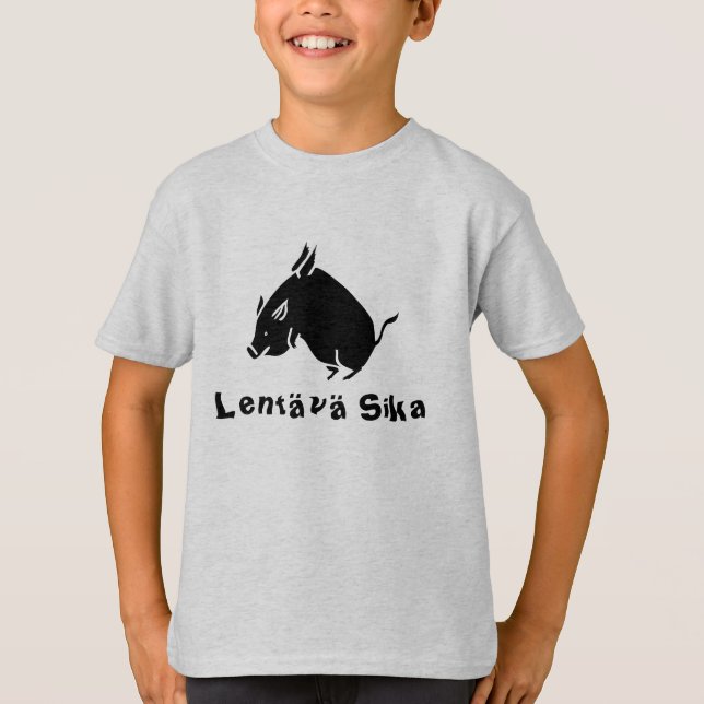 Finnish word for the flying pig T-Shirt (Front)