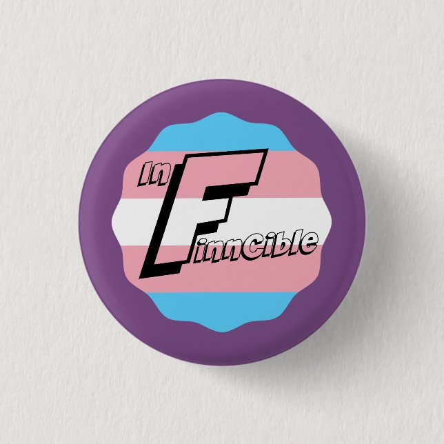FinnTheInfinncible YouTube Badge - Small 1 Inch Round Button (Front)
