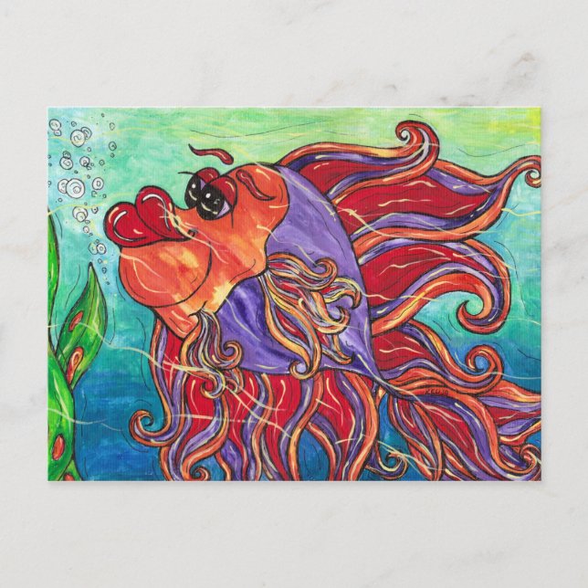 Finny the Fighting Fish Postcard (Front)