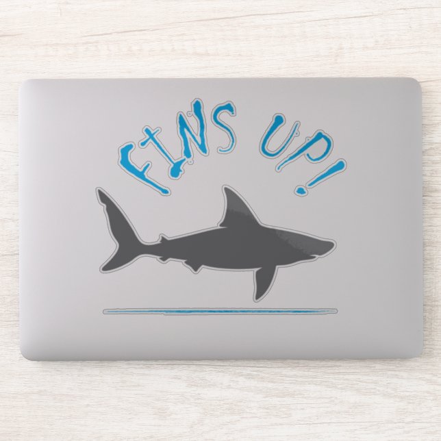 Fins Up Great White Shark Scuba Diving Funny (Computer)