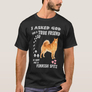 Finsk Spets Mom Hunting Dog Dad Costume Cute Finni T-Shirt