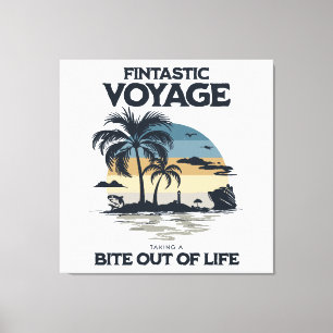 Fintastic Voyage Taking a Bite Out of Life Canvas Print