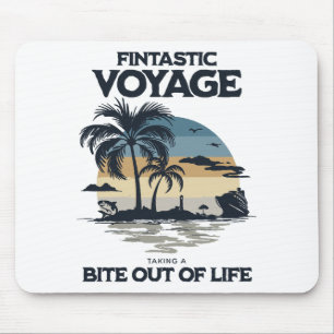 Fintastic Voyage Taking a Bite Out of Life Mouse Pad