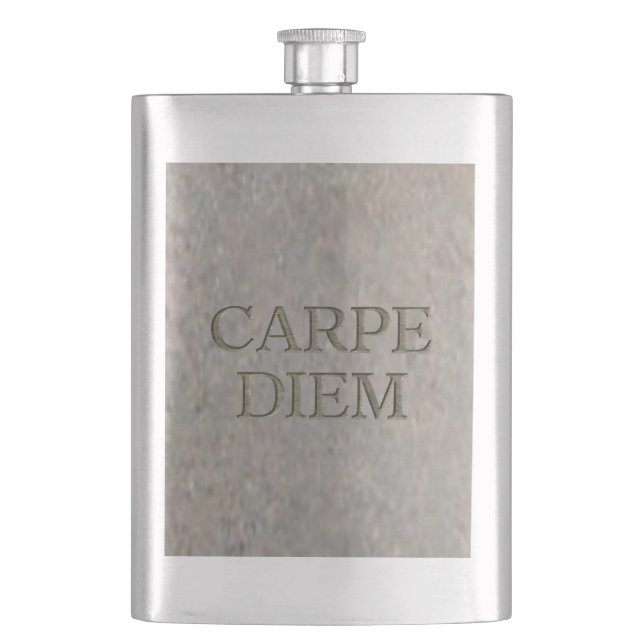Fiole en acier inoxydable Carpe Diem Stone (devant)