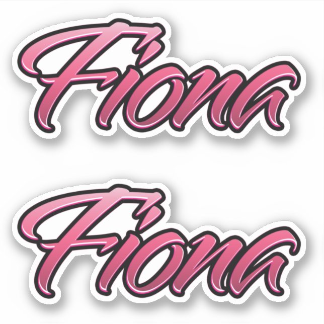 Fiona autocollant rose délavé Stickerset (Devant)