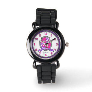 Fiona girls name meaning letter F unicorn pink Watch