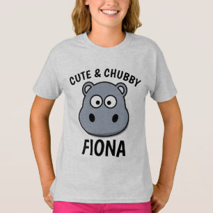 FIONA HIPPO HIPPOPOTAMUS T-Shirts, CUTE & CHUBBY T-Shirt