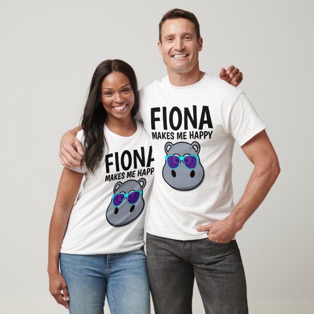 FIONA HIPPO MAKES ME HAPPY T-shirts (Unisex)