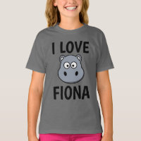 FIONA HIPPO T-Shirts, I LOVE FIONA Tees