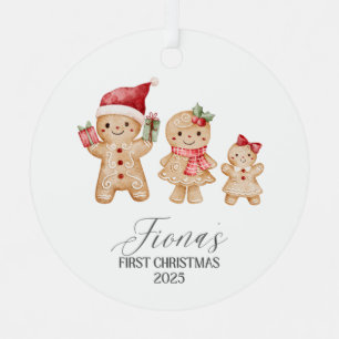 Fiona Personalized Baby's First Christmas Metal Ornament