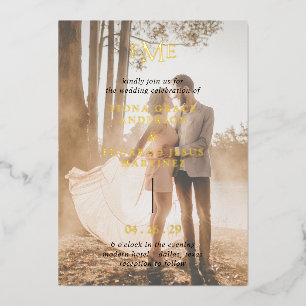 Fiona Photo Bold Monogram Modern Wedding