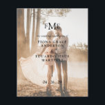 Fiona Photo Bold Monogram Modern Wedding<br><div class="desc">Contemporary and modern wedding program featuring a simple and minimal design with your three initial monogram along with your names and wedding date in bold typography over your favourite photo.  This minimalist black and white typographic design can be customized to any colour you choose in the design editing tool.</div>