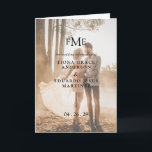 Fiona Photo Bold Monogram Modern Wedding Program<br><div class="desc">Contemporary and modern folded wedding program featuring a simple and minimal design with your three initial monogram along with your names and wedding date in bold typography over your favourite photo. This minimalist black and white typographic design can be customized to any colour you choose in the design editing tool....</div>