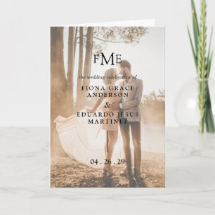 Fiona Photo Bold Monogram Modern Wedding Program