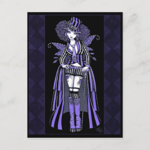 Fiona Purple Gothic Couture Fairy Postcard