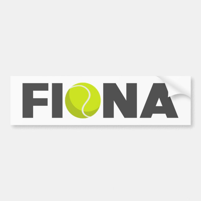 Fiona Tennis Bumper Sticker (Front)