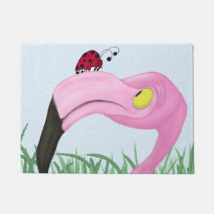 Fiona The Flamingo And Her Visitor Doormat