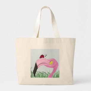 Fiona The Flamingo And Her Visitor Tote Bag